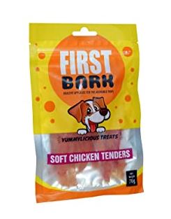 FIRST BARK Yummylicious Treats Soft Chicken Tender, Medium-70 g